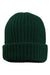 Sportsman Hats SP90 Unisex Chunky Cuffed Beanie Forest Green Flat Front