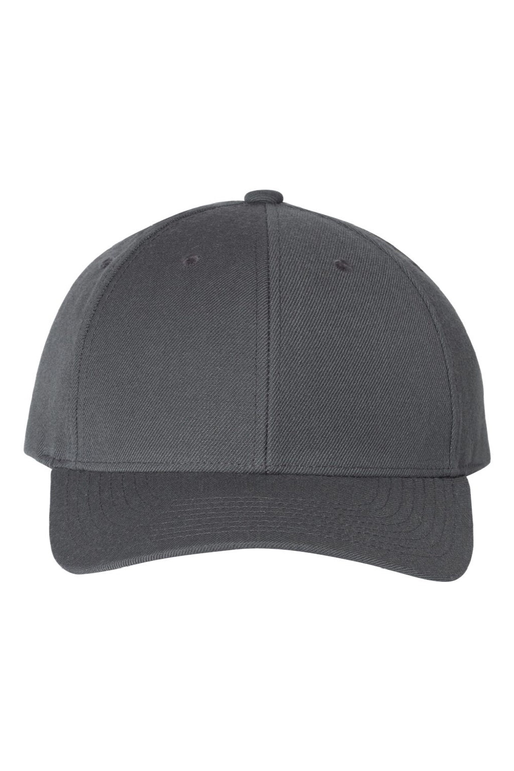 Yupoong Hats 6789M Mens Premium Curved Visor Snapback Hat Dark Grey Flat Front
