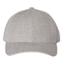 Yupoong Mens Premium Curved Visor Snapback Hat - Heather Grey - NEW