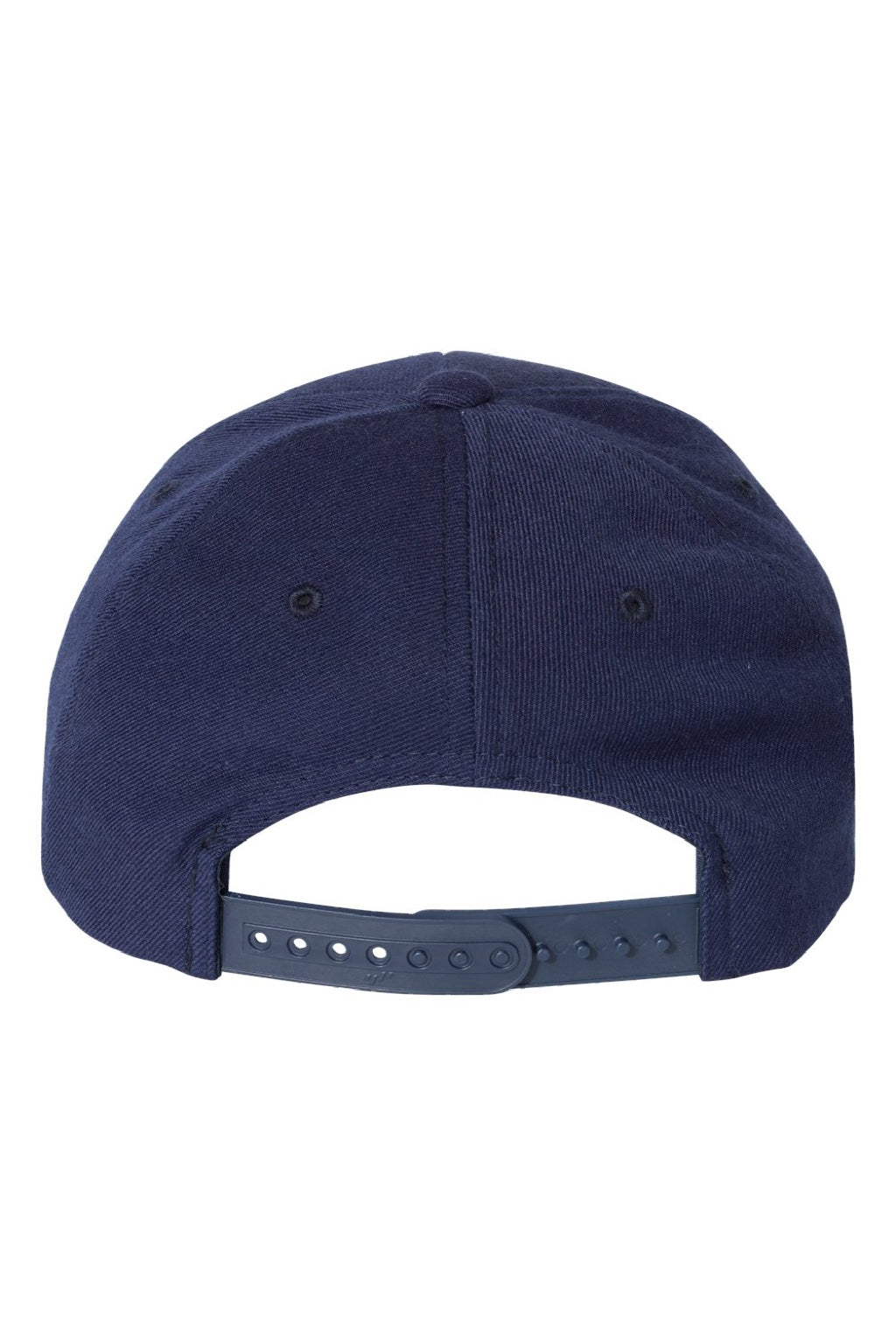 Yupoong Hats 6789M Mens Premium Curved Visor Snapback Hat Navy Blue Flat Back