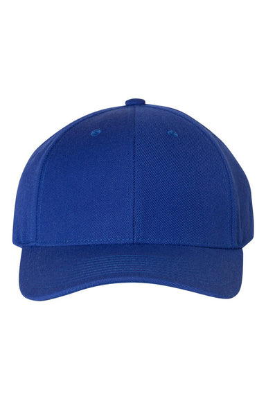 Yupoong 6789M Mens Premium Curved Visor Snapback Hat Royal Blue Flat Front