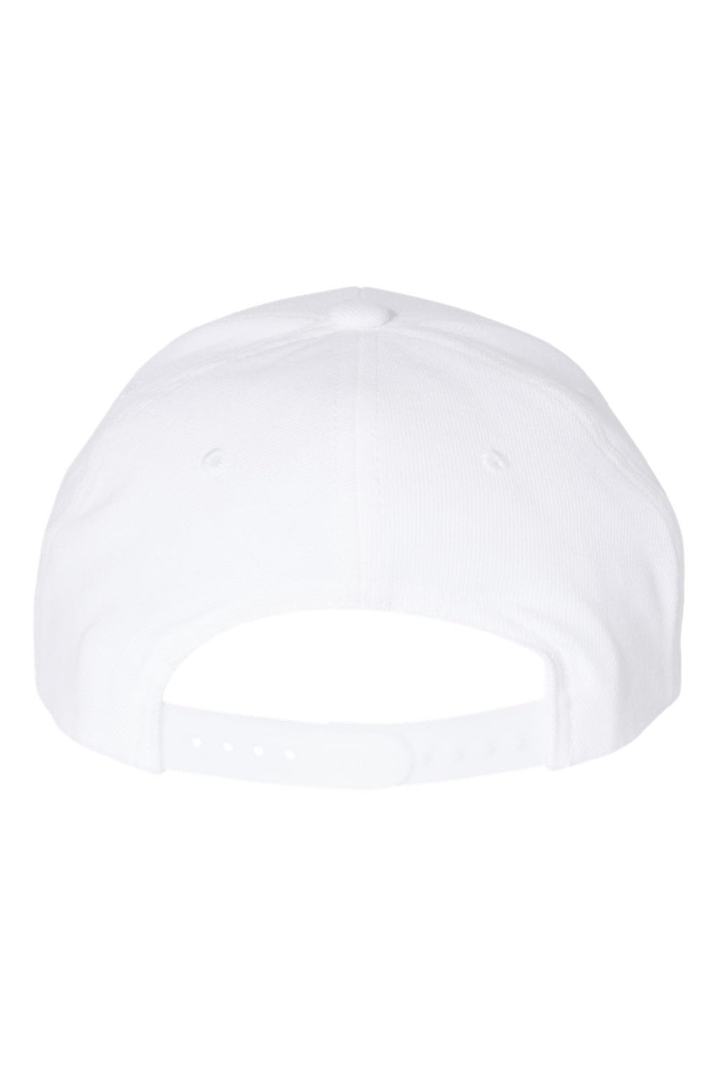 Yupoong Hats 6789M Mens Premium Curved Visor Snapback Hat White Flat Back