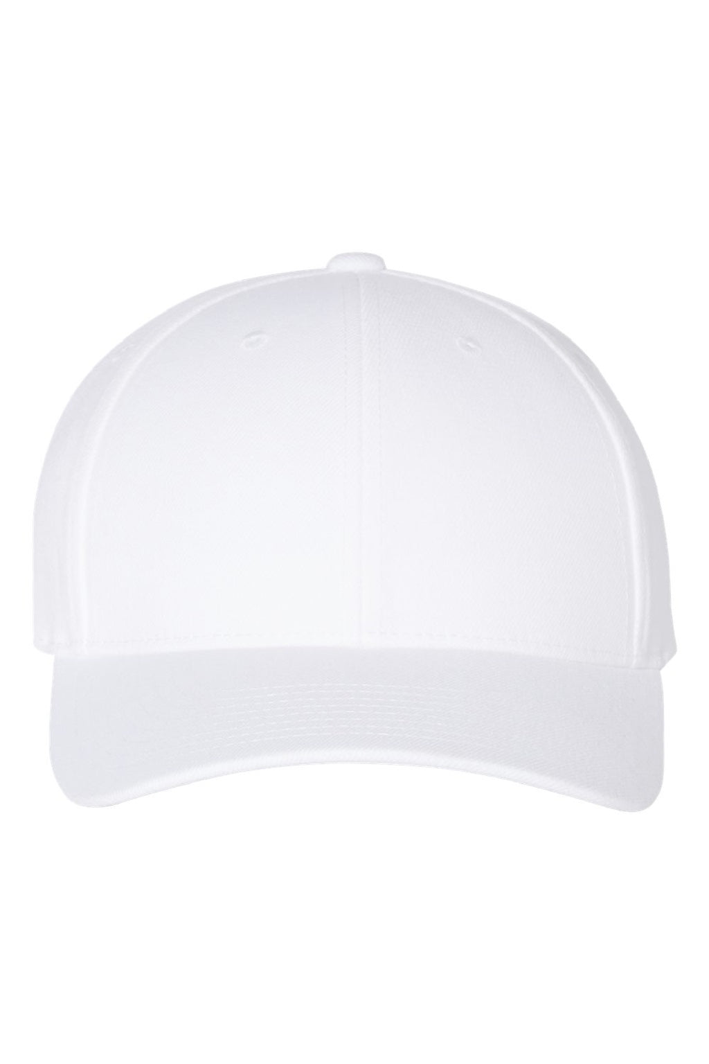 Yupoong Hats 6789M Mens Premium Curved Visor Snapback Hat White Flat Front