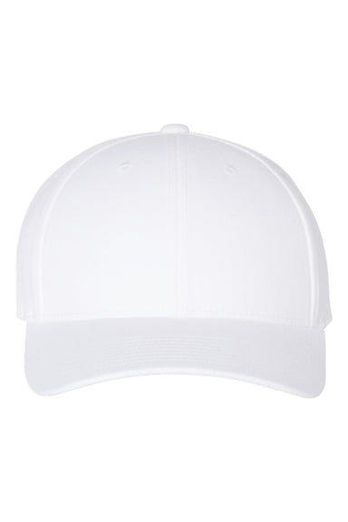 Yupoong Hats 6789M Mens Premium Curved Visor Snapback Hat White Flat Front
