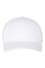 Yupoong 6789M Mens Premium Curved Visor Snapback Hat White Flat Front