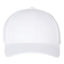 Yupoong Mens Premium Curved Visor Snapback Hat - White - NEW
