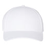 Yupoong Hats Mens Premium Curved Visor Snapback Hat - White