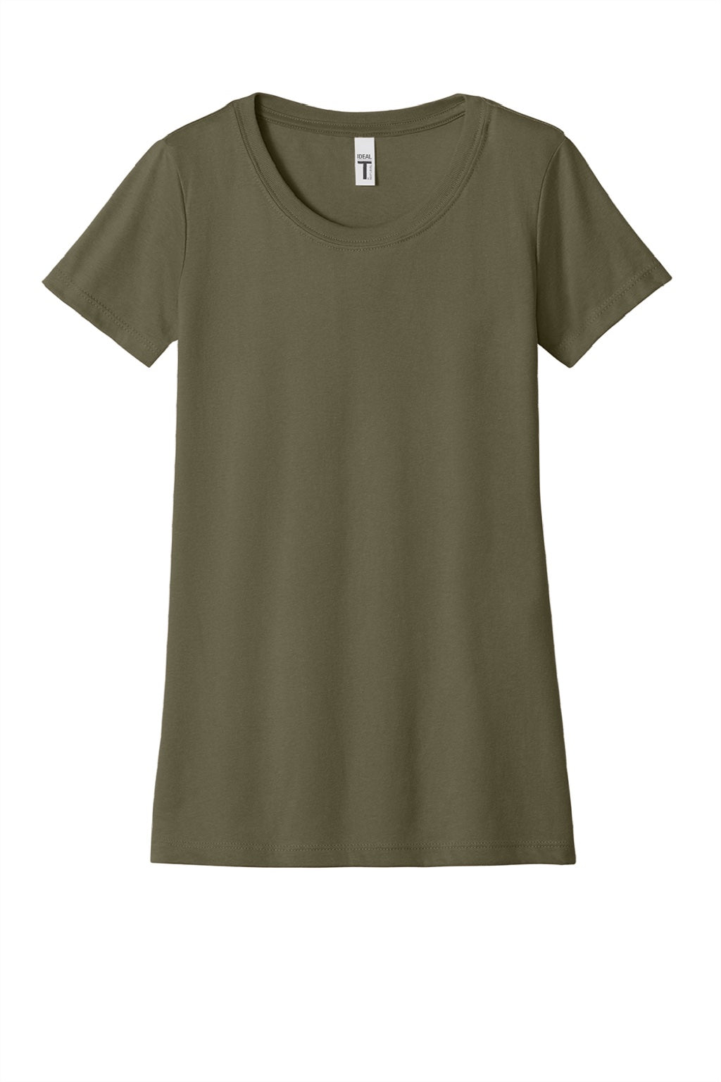 Next Level NL1510/1510 Womens Ideal Jersey Short Sleeve Crewneck T-Shirt Military Green Flat Front