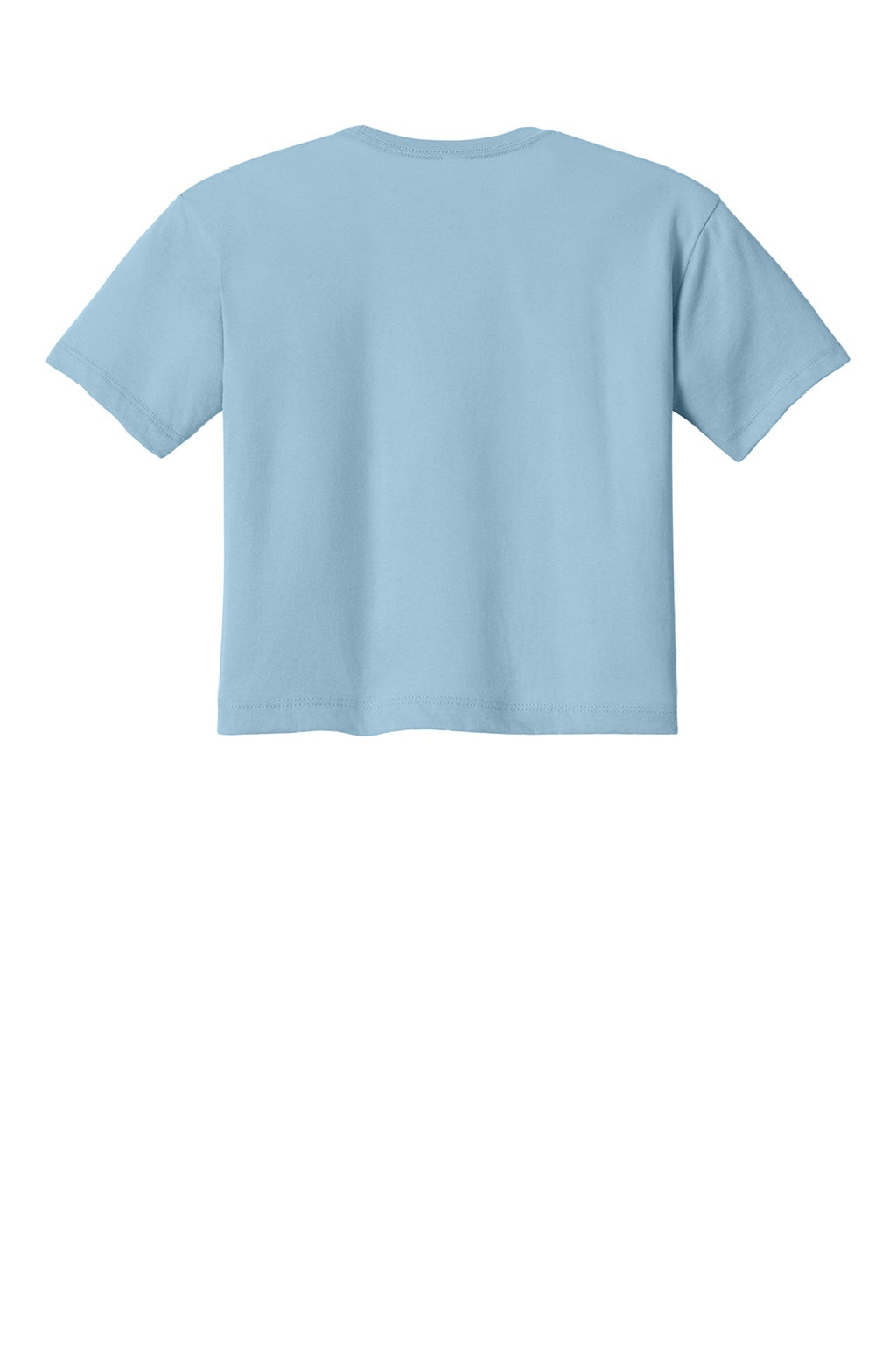 Next Level NL1580/1580NL Womens Ideal Crop Short Sleeve Crewneck T-Shirt Stonewash Denim Blue Flat Back