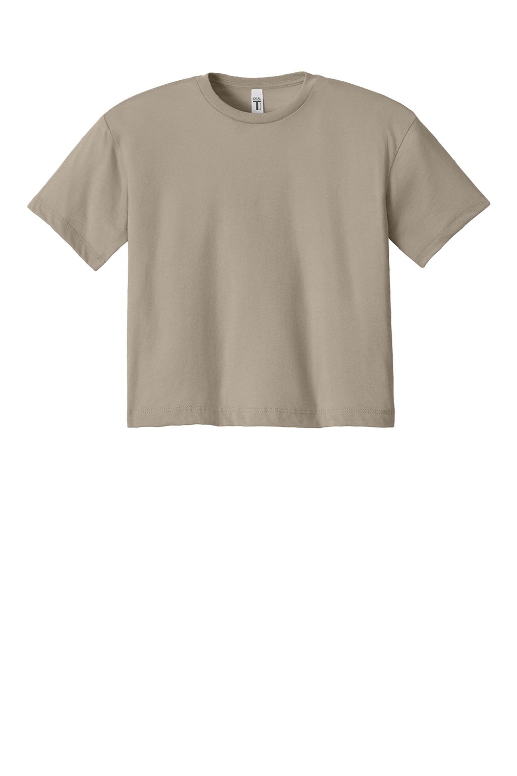 Next Level NL1580/1580NL Womens Ideal Crop Short Sleeve Crewneck T-Shirt Tan Flat Front