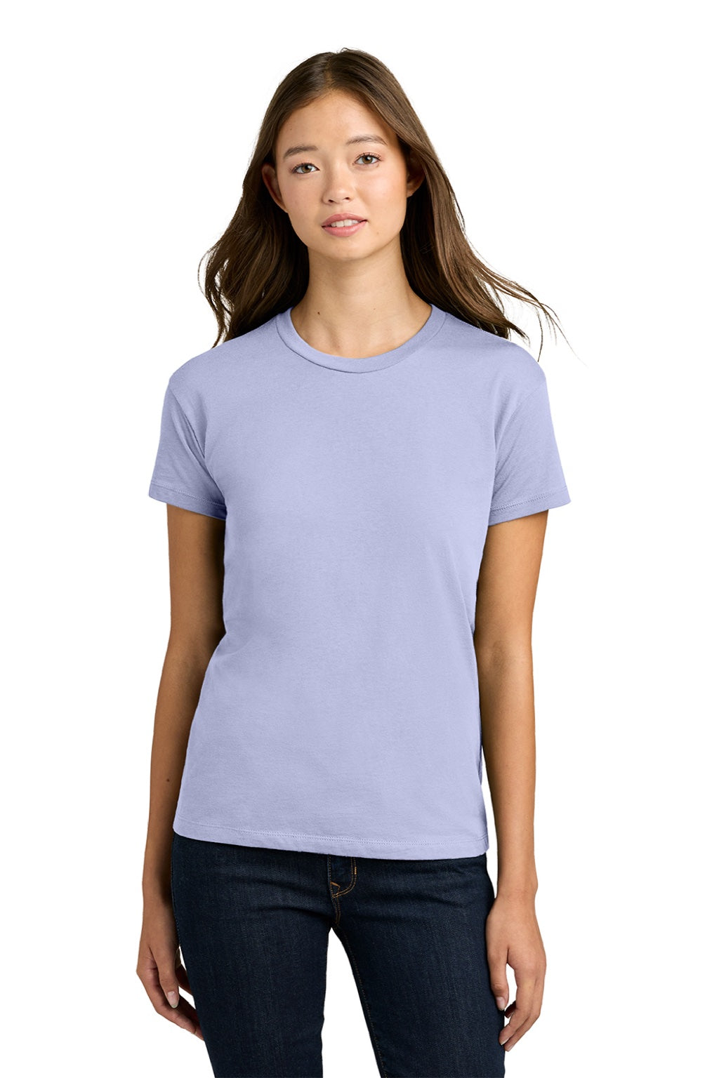 Next Level NL3910/3910NL Womens Relaxed Short Sleeve Crewneck T-Shirt Lavender Purple Model Front