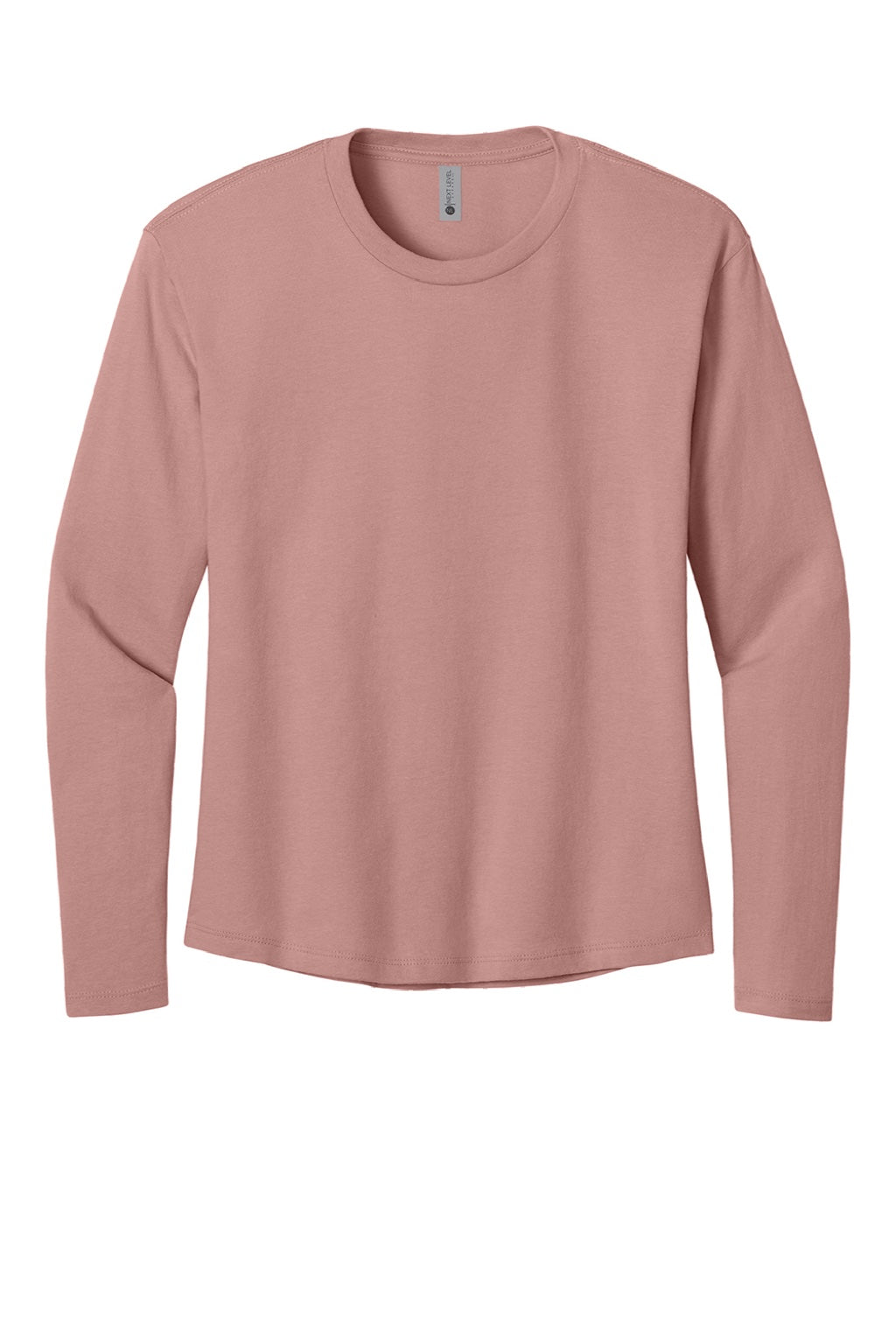 Next Level NL3911/3911 Womens Relaxed Long Sleeve Crewneck T-Shirt Desert Pink Flat Front