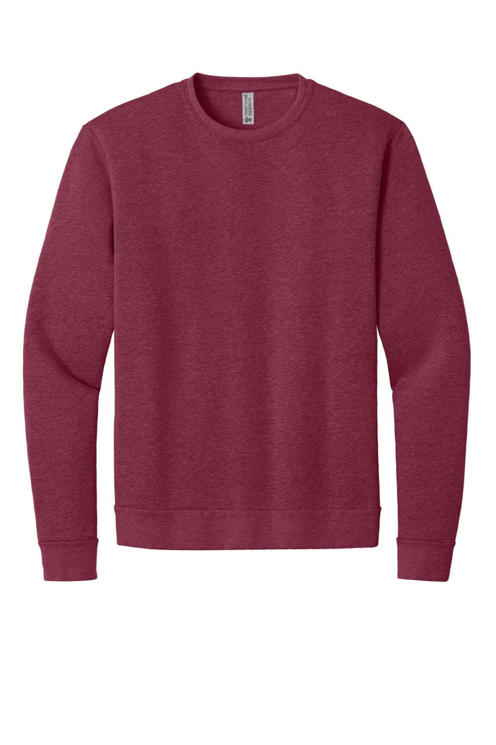 Next Level NL9002/9002NL Mens PCH Crewneck Sweatshirt Heather Cardinal Red Flat Front