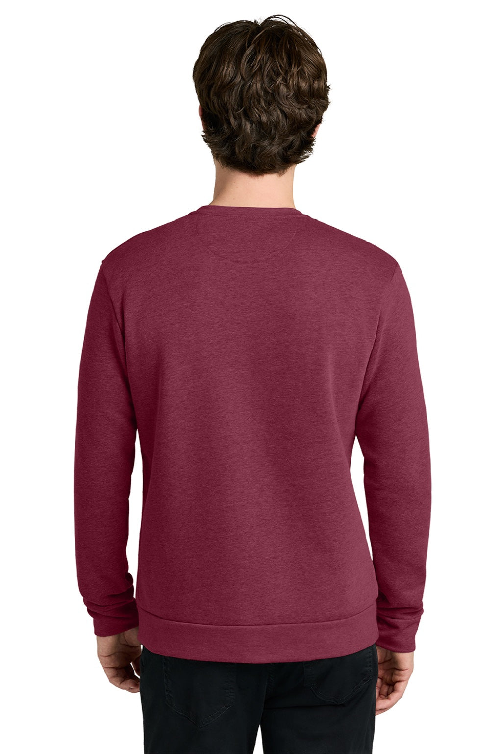 Next Level NL9002/9002NL Mens PCH Crewneck Sweatshirt Heather Cardinal Red Model Back