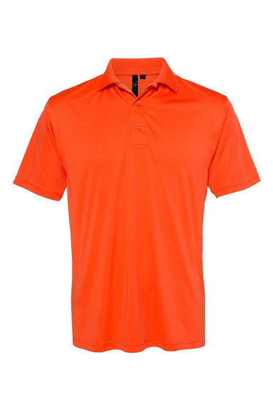 Sierra Pacific 0100 Mens Moisture Wicking Short Sleeve Polo Shirt Orange Flat Front
