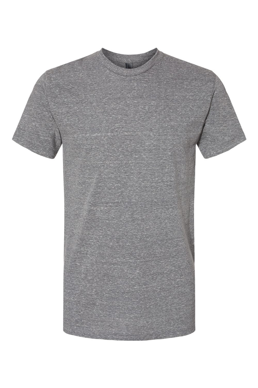 Bayside 5710 Mens USA Made Short Sleeve Crewneck T-Shirt Athletic Grey Flat Front