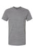 Bayside 5710 Mens USA Made Short Sleeve Crewneck T-Shirt Athletic Grey Flat Front