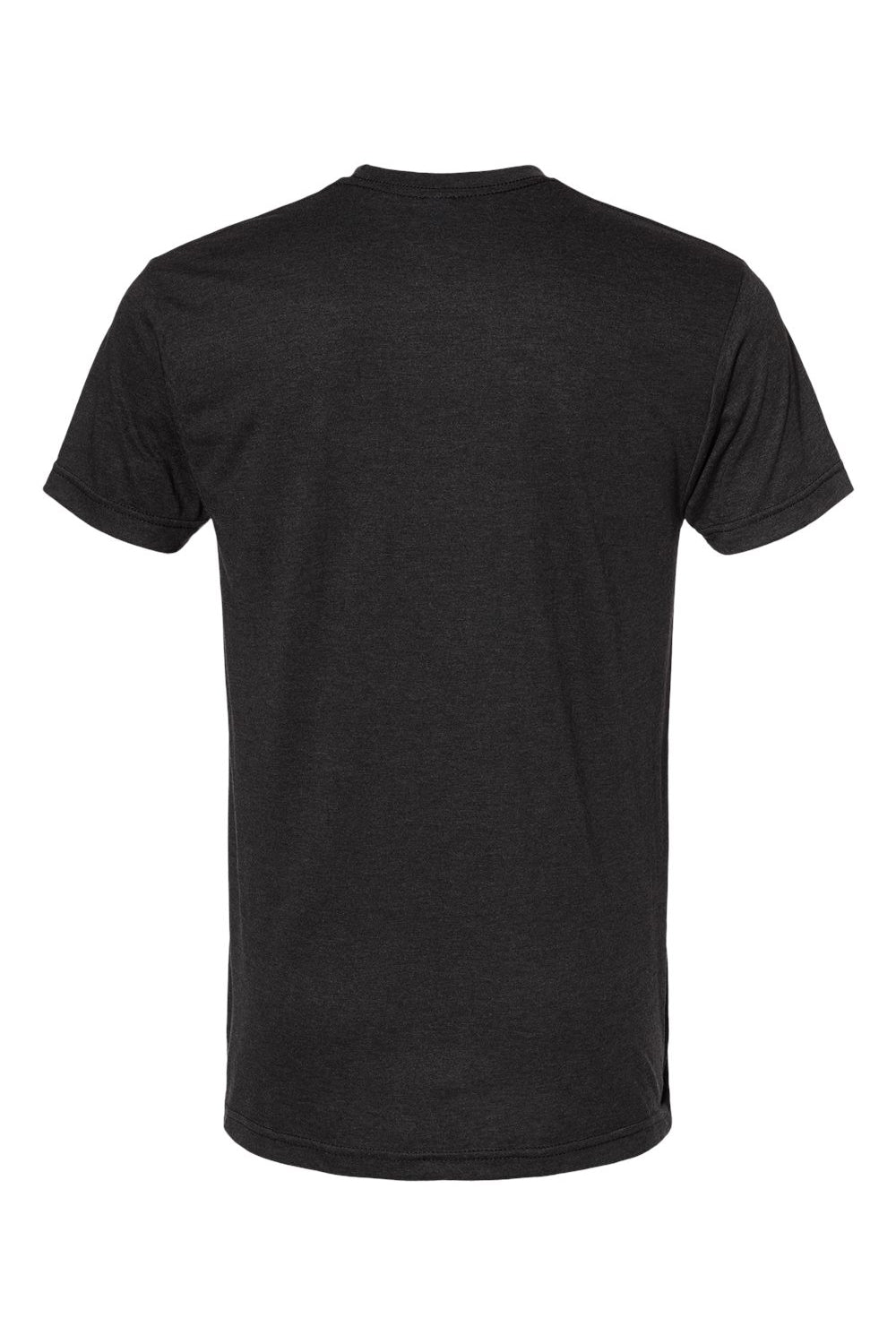 Bayside 5710 Mens USA Made Short Sleeve Crewneck T-Shirt Black Flat Back