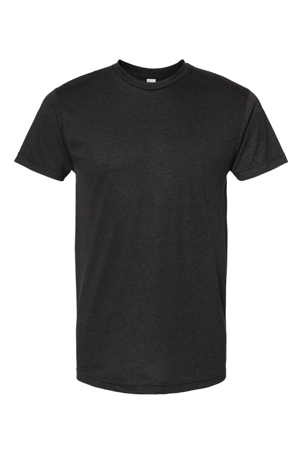 Bayside 5710 Mens USA Made Short Sleeve Crewneck T-Shirt Black Flat Front