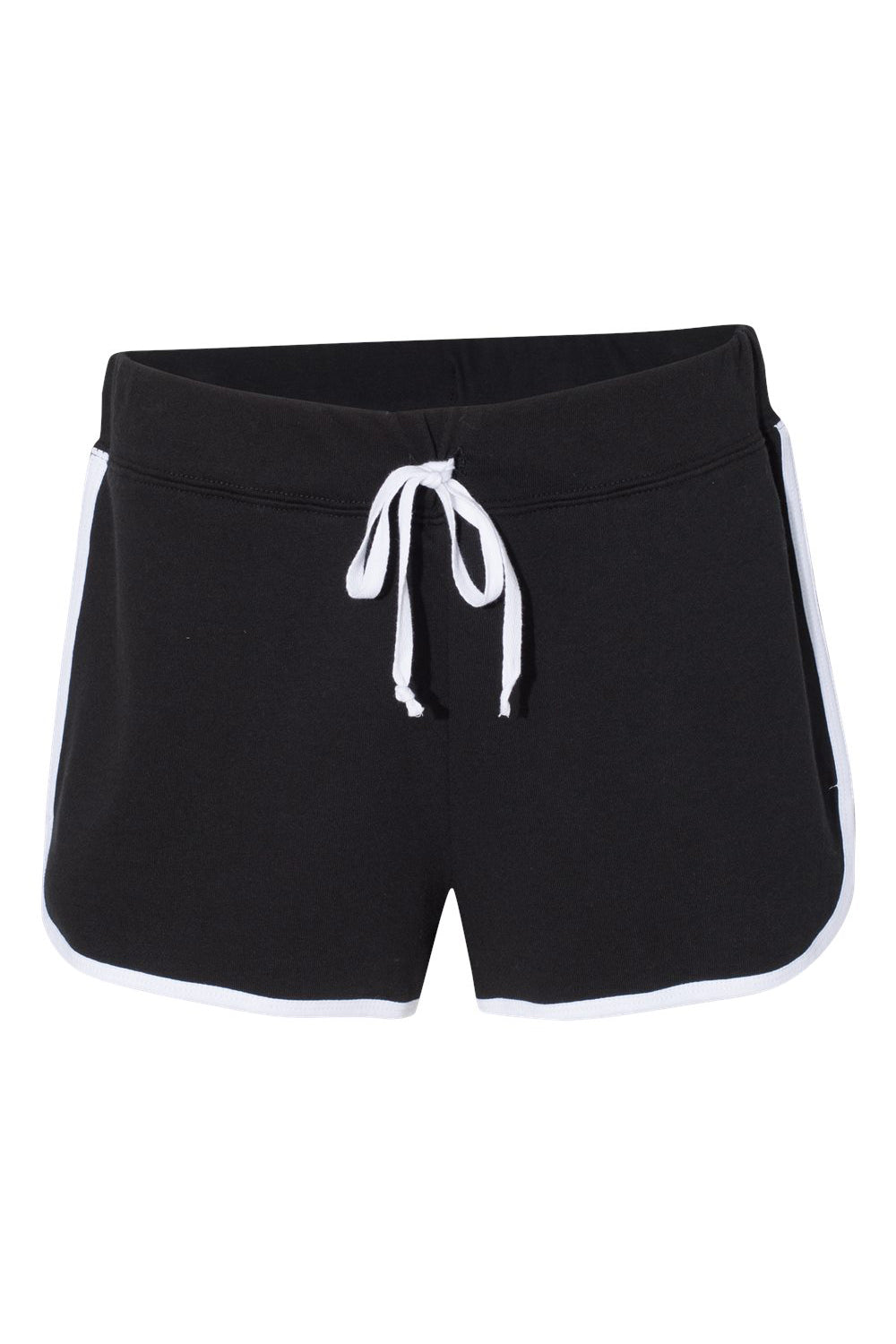 Boxercraft R65 Womens Relay Athletic Shorts Black/White Flat Front