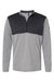 Adidas A280 Mens 1/4 Zip Pullover Heather Grey/Carbon Grey Flat Front