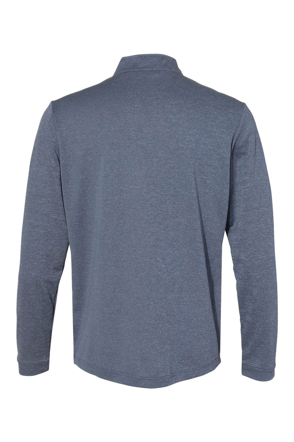 Adidas A280 Mens UPF 50+ 1/4 Zip Sweatshirt Heather Collegiate Navy Blue/Carbon Grey Flat Back