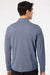 Adidas A280 Mens UPF 50+ 1/4 Zip Sweatshirt Heather Collegiate Navy Blue/Carbon Grey Model Back