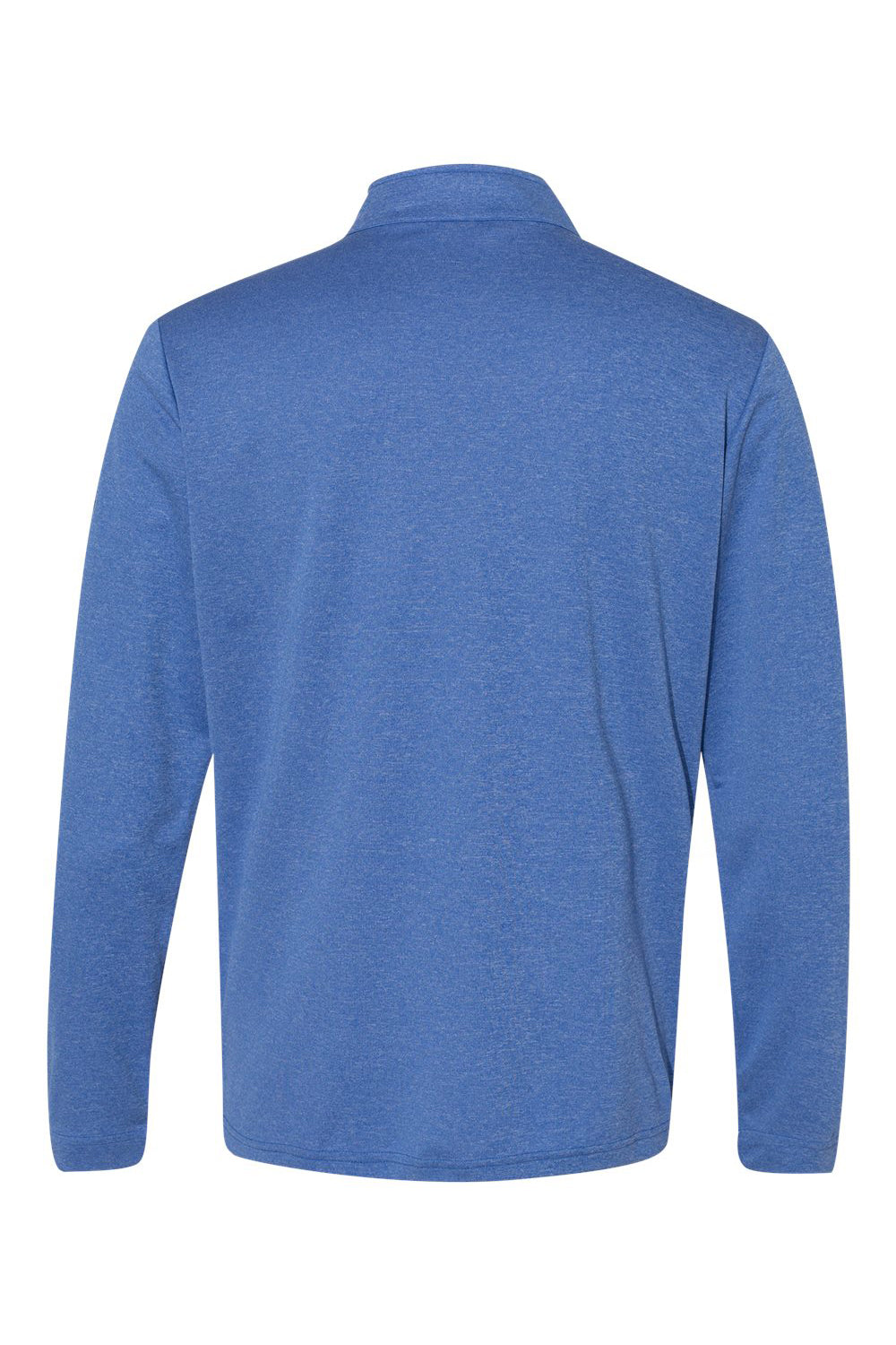 Adidas A280 Mens UPF 50+ 1/4 Zip Sweatshirt Heather Collegiate Royal Blue/Carbon Grey Flat Back
