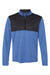 Adidas A280 Mens UPF 50+ 1/4 Zip Sweatshirt Heather Collegiate Royal Blue/Carbon Grey Flat Front