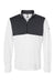 Adidas A280 Mens UPF 50+ 1/4 Zip Sweatshirt White/Carbon Grey Flat Front