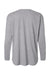 LAT 3508 Womens Fine Jersey Long Sleeve Crewneck T-Shirt Heather Grey Flat Back