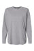 LAT 3508 Womens Fine Jersey Long Sleeve Crewneck T-Shirt Heather Grey Flat Front