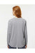LAT 3508 Womens Fine Jersey Long Sleeve Crewneck T-Shirt Heather Grey Model Back