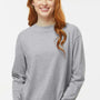 LAT Womens Fine Jersey Long Sleeve Crewneck T-Shirt - Heather Grey