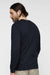 LAT 6918 Mens Fine Jersey Long Sleeve Crewneck T-Shirt Navy Blue Model Back