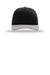 Richardson Hats 112 Mens Snapback Trucker Hat Black/Black/Light Grey Flat Front