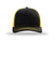Richardson Hats 112 Mens Snapback Trucker Hat Black/Gold Flat Front