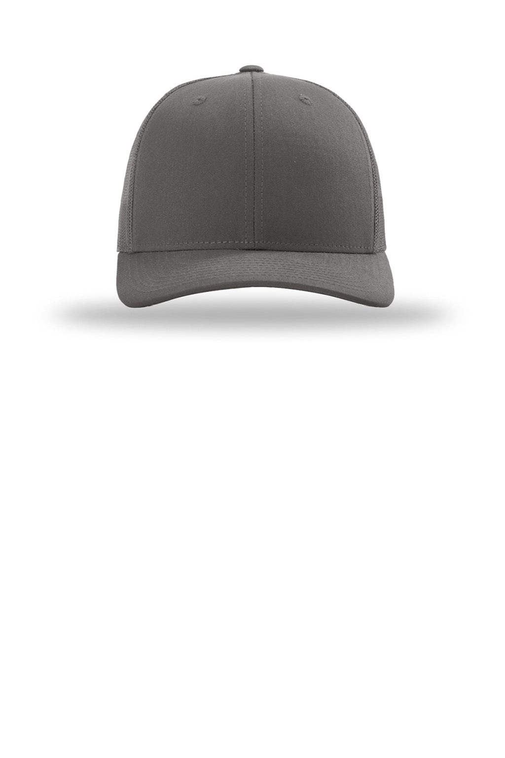 Richardson Hats 112 Mens Snapback Trucker Hat Charcoal Grey Flat Front