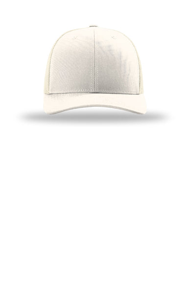 Richardson Hats 112 Mens Snapback Trucker Hat Cream Flat Front