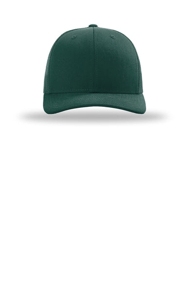 Richardson Hats 112 Mens Snapback Trucker Hat Dark Green Flat Front
