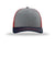 Richardson Hats 112 Mens Snapback Trucker Hat Heather Grey/Cardinal Red/Navy Blue Flat Front