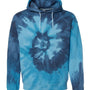 Dyenomite Mens Blended Tie Dyed Hooded Sweatshirt Hoodie - Blue Tide - NEW
