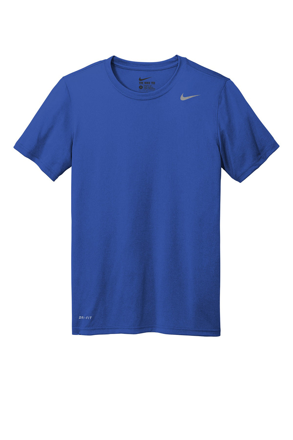 Nike 727982 Mens Legend Dri-Fit Moisture Wicking Short Sleeve Crewneck T-Shirt Game Royal Blue Flat Front
