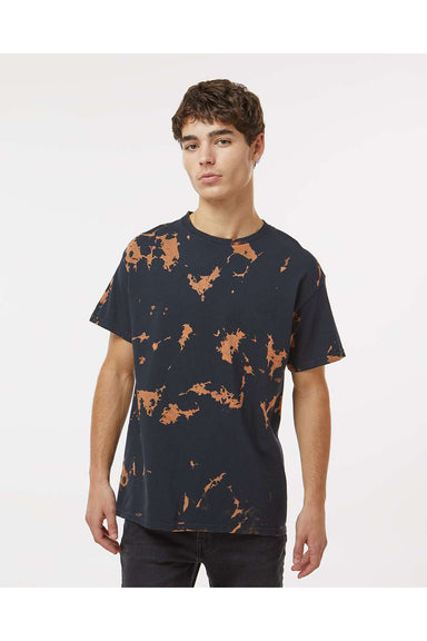 Dyenomite 200BW Mens Bleach Wash Short Sleeve Crewneck T-Shirt Gobi Model Front
