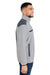 Dri Duck 7353 Mens Ranger Melange Fleece Sweatshirt Platinum Grey Model Side