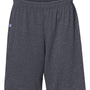 Russell Athletic Mens Classic Jersey Shorts w/ Pockets - Heather Black - NEW