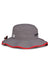 The Game Hats GB400 Mens Ultralight UPF 30+ Boonie Hat Dark Grey/Red Flat Back