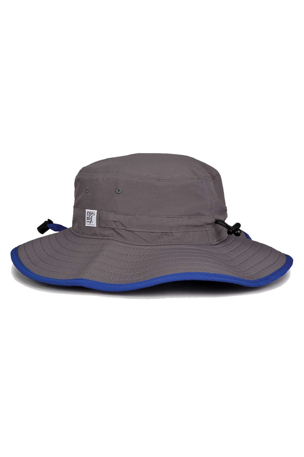 The Game Hats GB400 Mens Ultralight UPF 30+ Boonie Hat Dark Grey/Royal Blue Flat Back