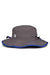 The Game Hats GB400 Mens Ultralight UPF 30+ Boonie Hat Dark Grey/Royal Blue Flat Back