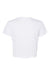 Bella + Canvas B8882/8882 Womens Flowy Cropped Short Sleeve Crewneck T-Shirt White Flat Back